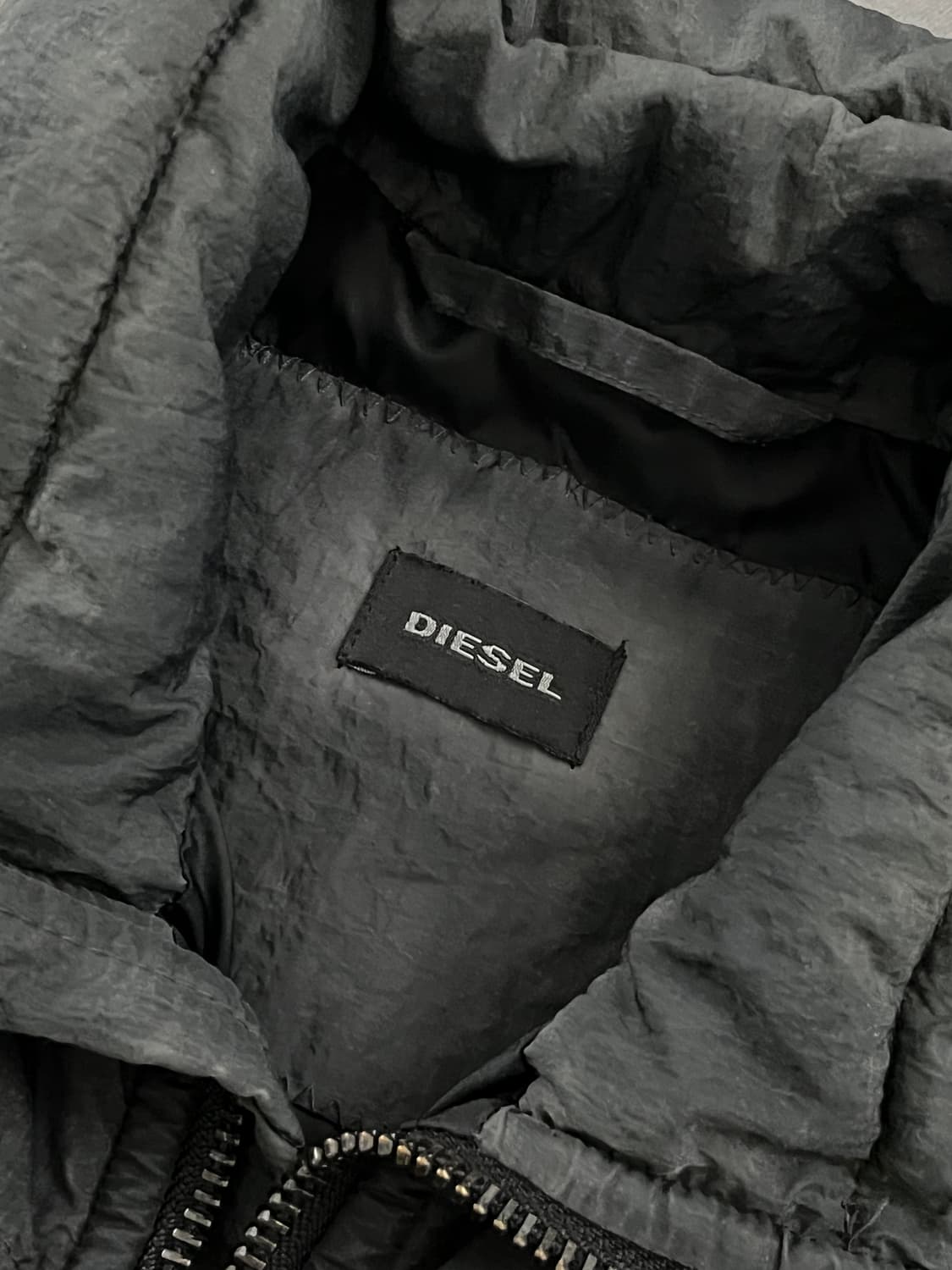 Diesel 디젤 블랙 퀄팅 패딩 자켓 상품이미지6