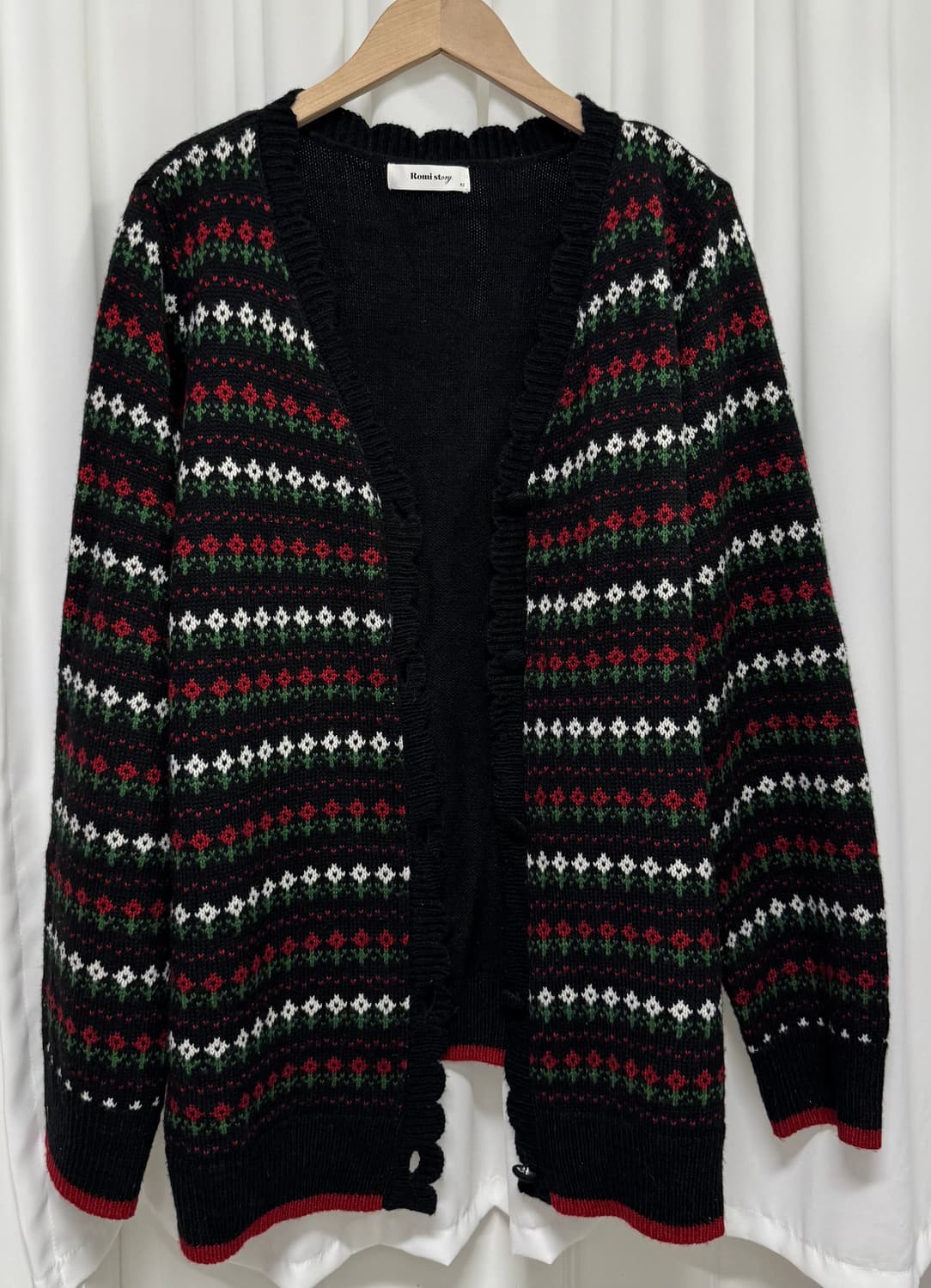 로미스토리 니트 오버핏 가디건 상품이미지1