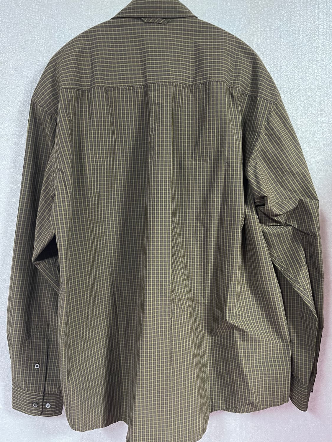 러프사이드 깅엄 체크 셔츠 브라운 1사이즈 상품이미지5
