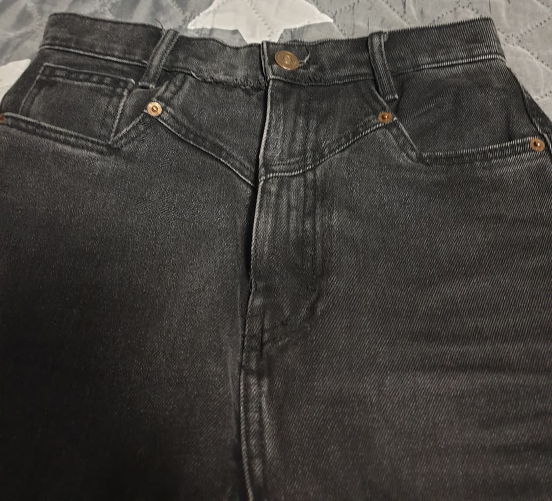 (블랙라벨) 자라 밑단 트임 데님 롱스커트 흑청 (XS) 상품이미지2