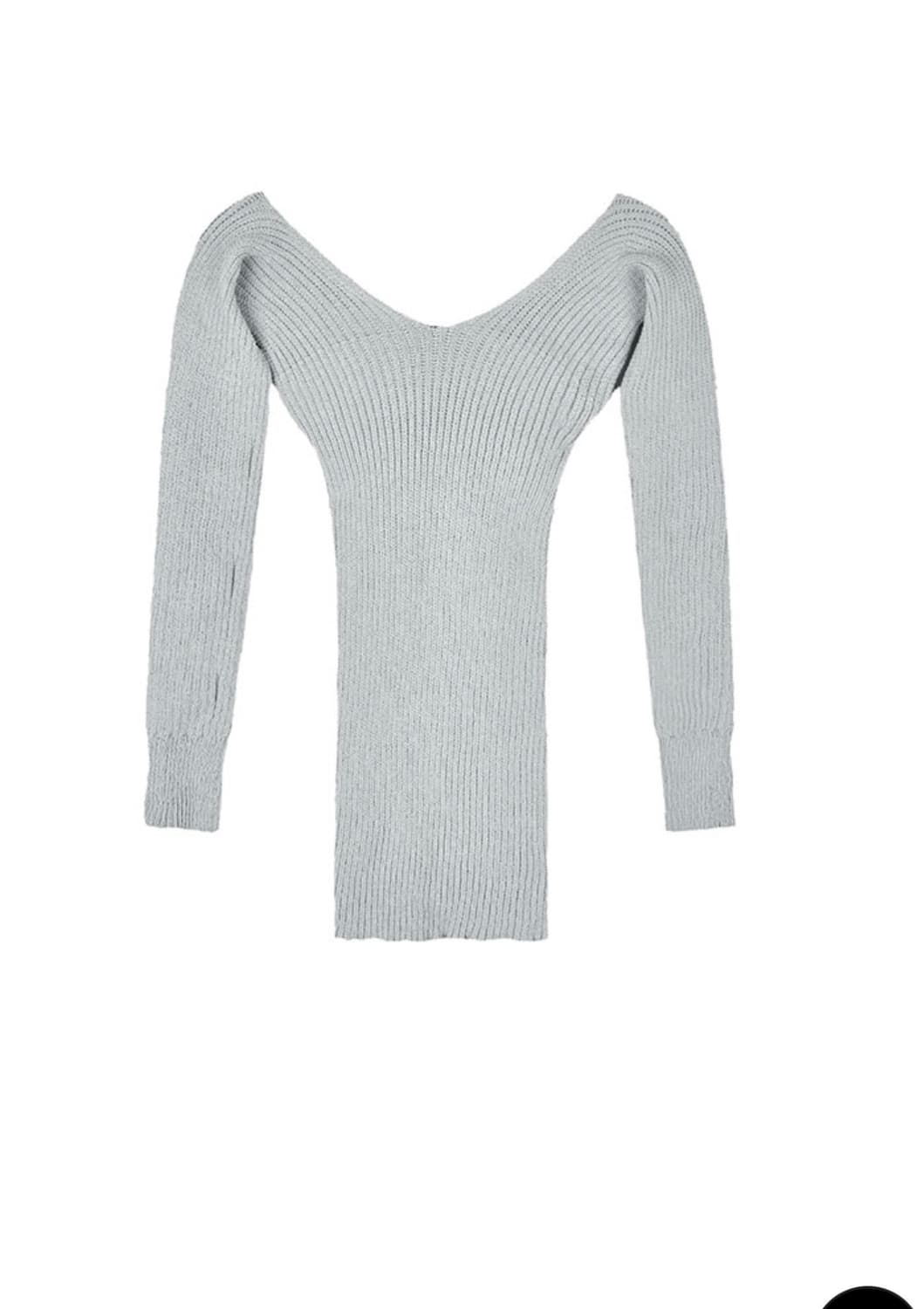 repos 골지 워머 니트 (blue grey) 상품이미지2