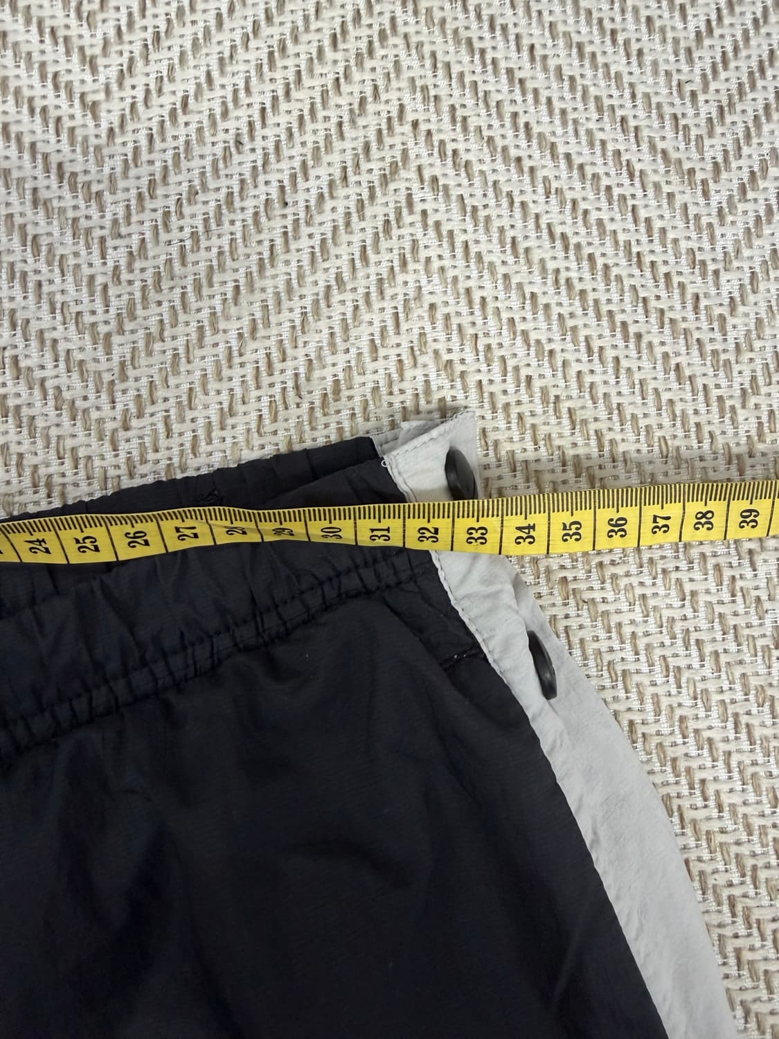 정품) 나이키 나일론 블랙 스냅 트랙 팬츠 S 상품이미지8