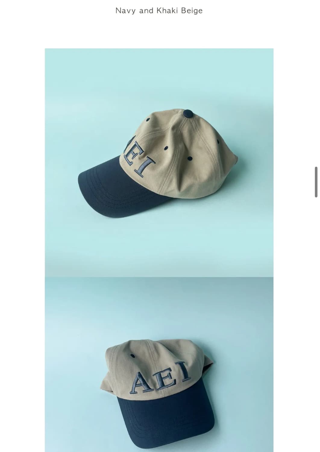 Aeiou Logo Lettering Cap 상품이미지1