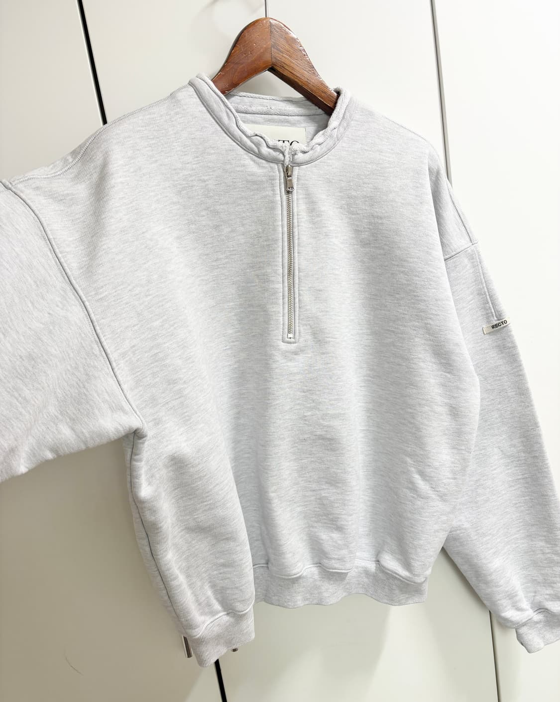 Recto 엣지카라 하프집업 스웨트셔츠 상품이미지6