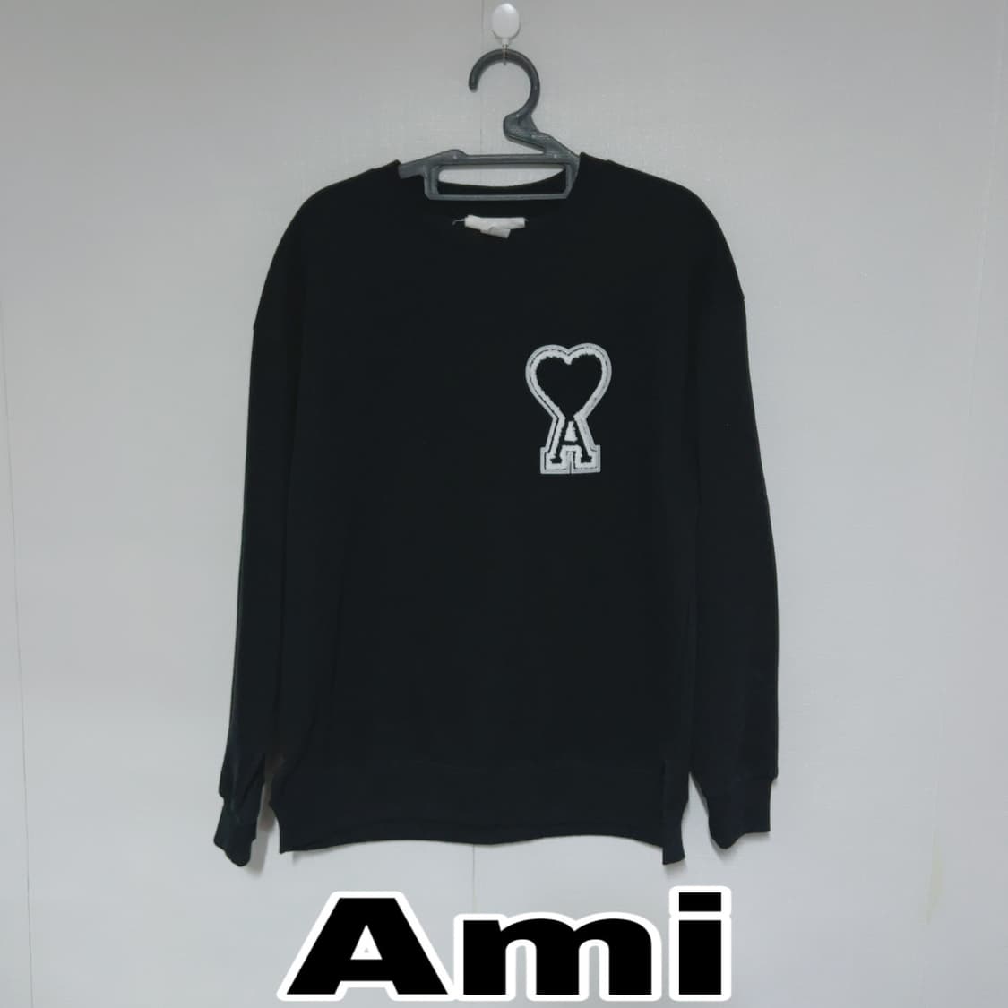 아미 블랙 빅로고 봄 공용 맨투맨 상품이미지1