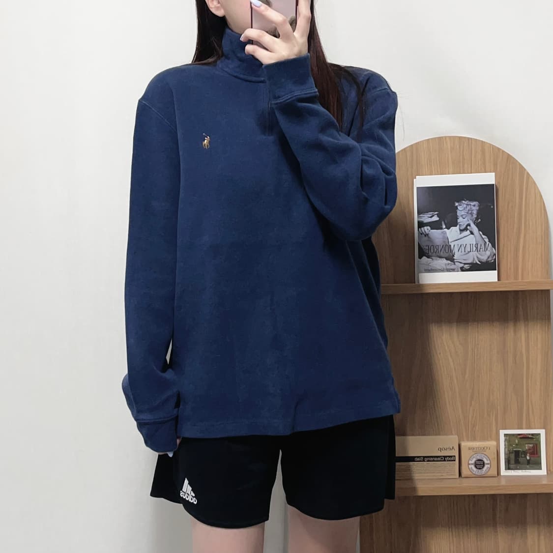 [정품] 폴로 네이비 / 멀티포니 반집업 [ M ] 상품이미지3