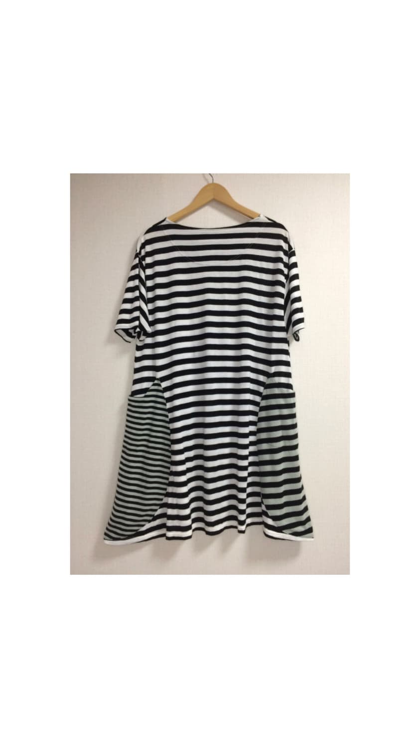 츠모리 치사토 스트라이프 캣 포켓 원피스 티셔츠 상품이미지6