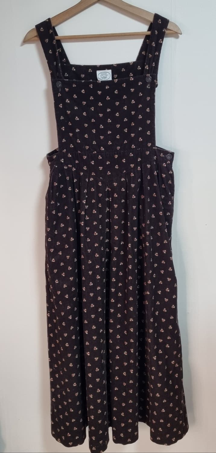 XS (44) 로라애슐리 브라운 코듀로이 멜빵 원피스 상품이미지1