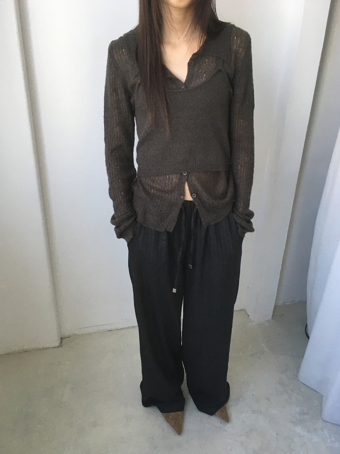 미엔느 mienne 레니 레이어드 뷔스티에 니트 세트 상품이미지3