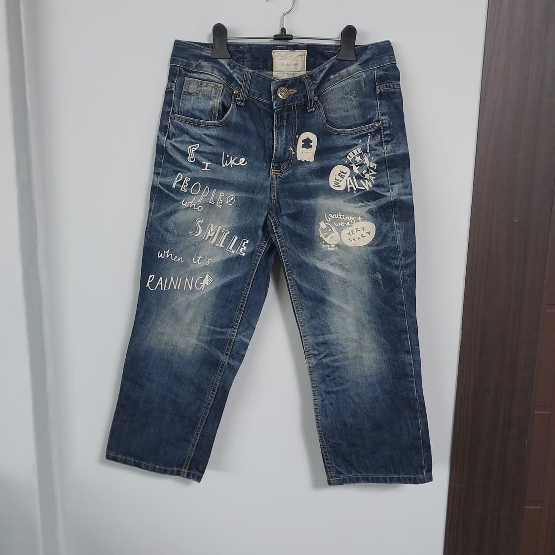 남자31 인치 8부 청바지 상품이미지1