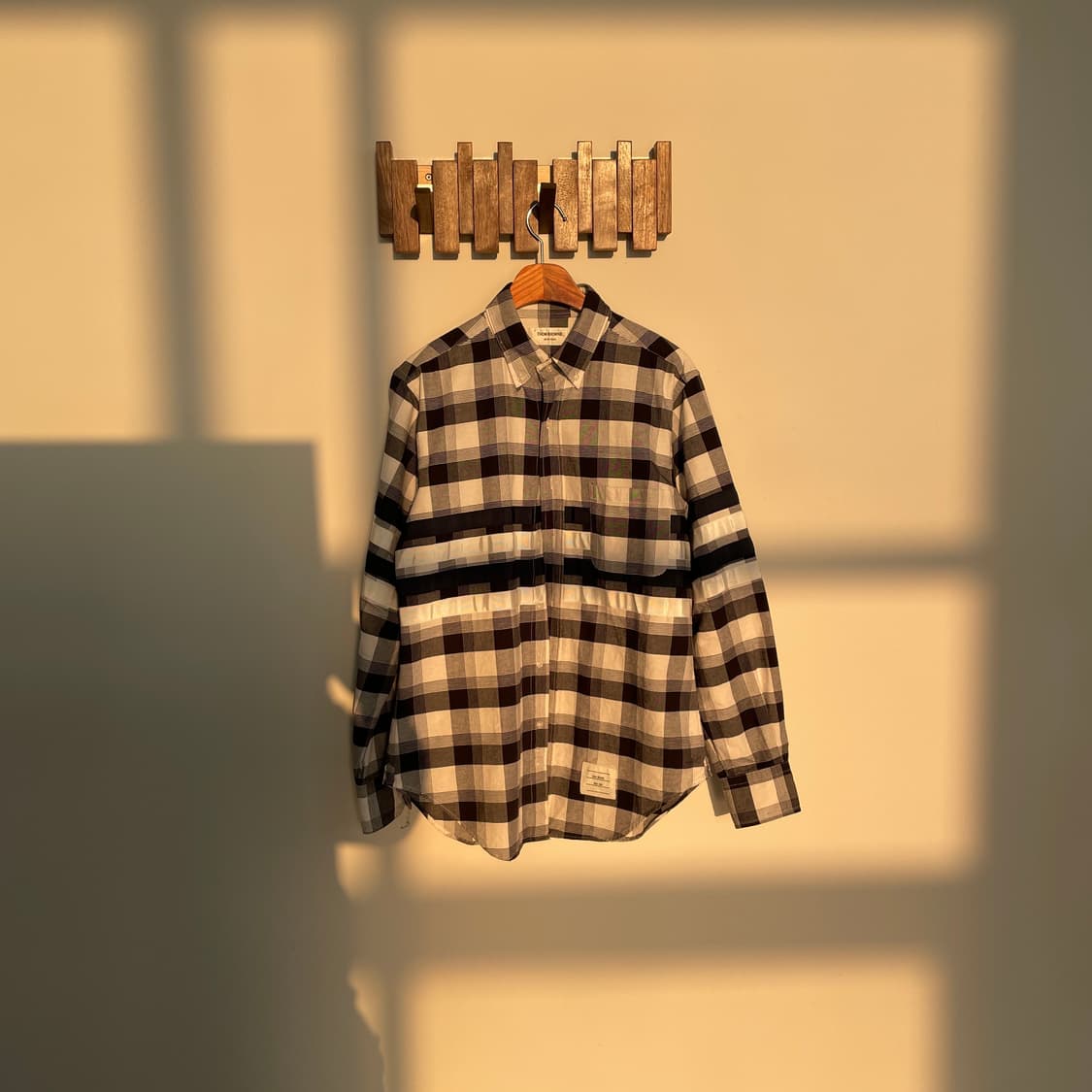 톰브라운 4선 완장 옥스포드 체크 셔츠 상품이미지1