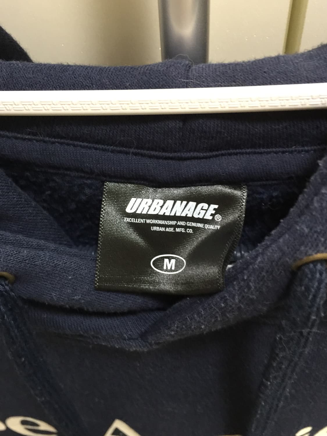 어반에이지 비어처브 오버 후드티 네이비 M 상품이미지3