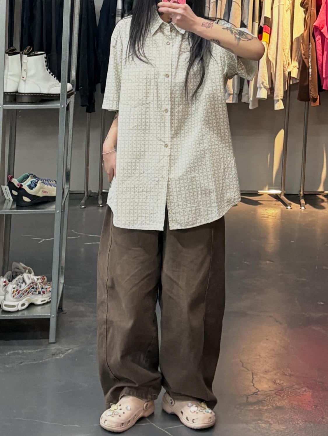 스투시 90s 채크패턴 반팔셔츠 A3420 상품이미지1