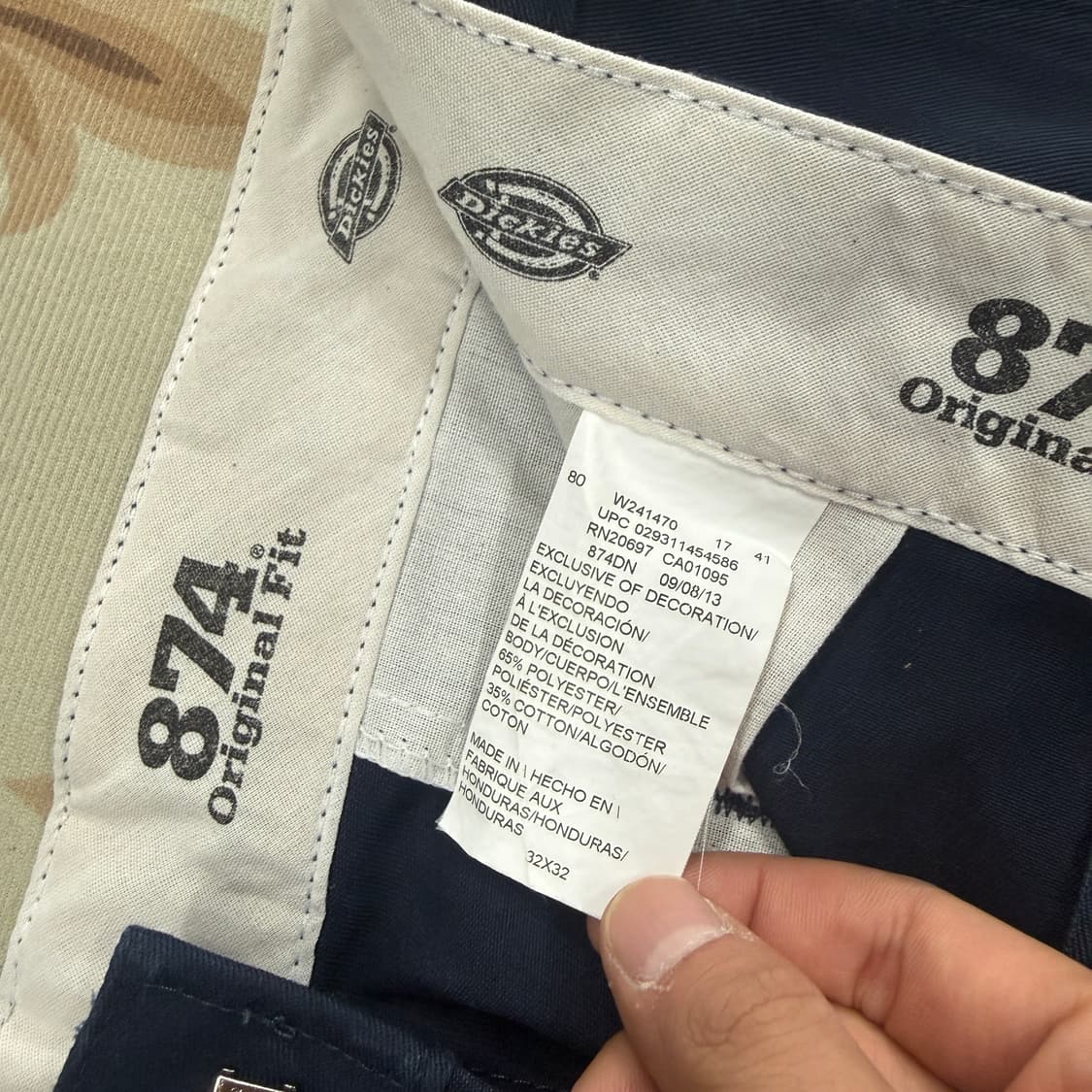(32)디키즈DICKIES 874치노팬츠(네이비) 상품이미지4