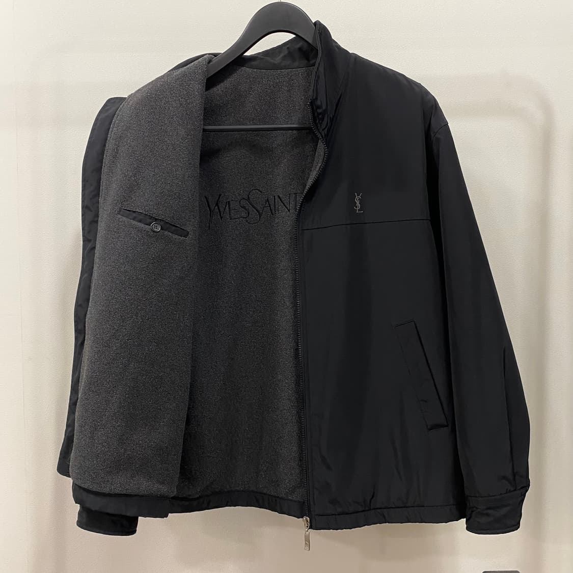 YSL 입생로랑 플리스안감 폴리쉘 블루종 상품이미지1