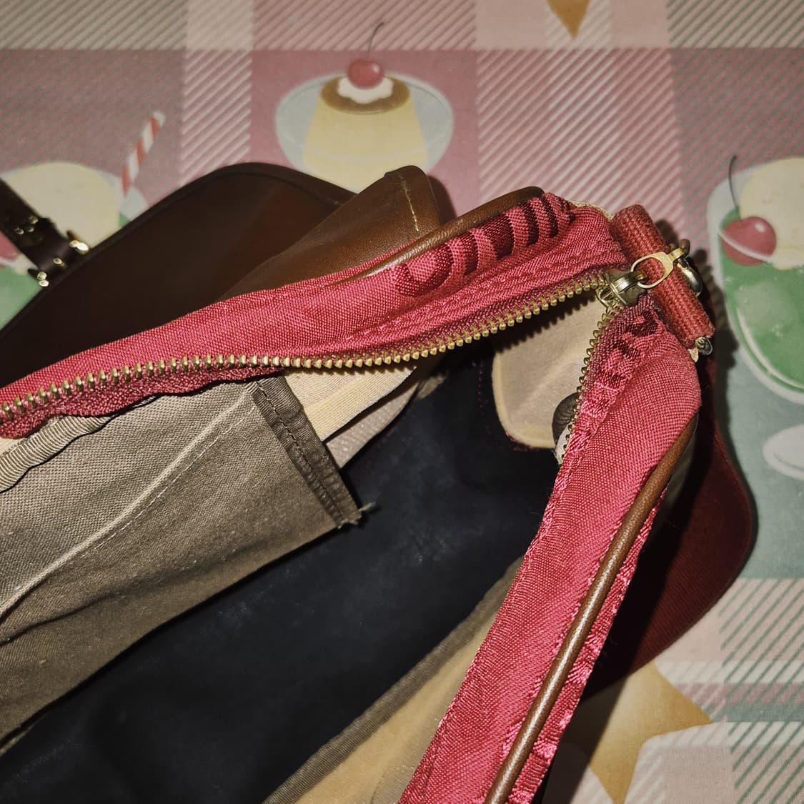 00s 러브 모스키노 레더 캔버스 벨트 크로스백 상품이미지10