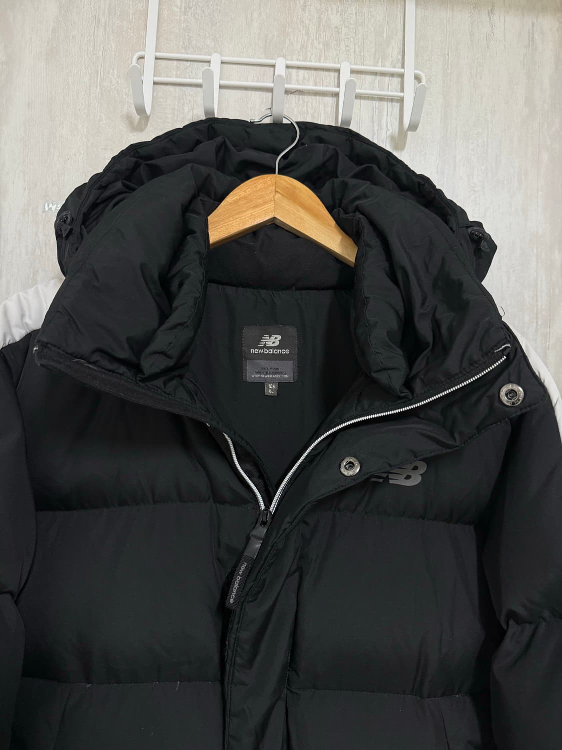 xl 105 / 뉴발란스 블랙 덕다운 롱패딩 상품이미지5