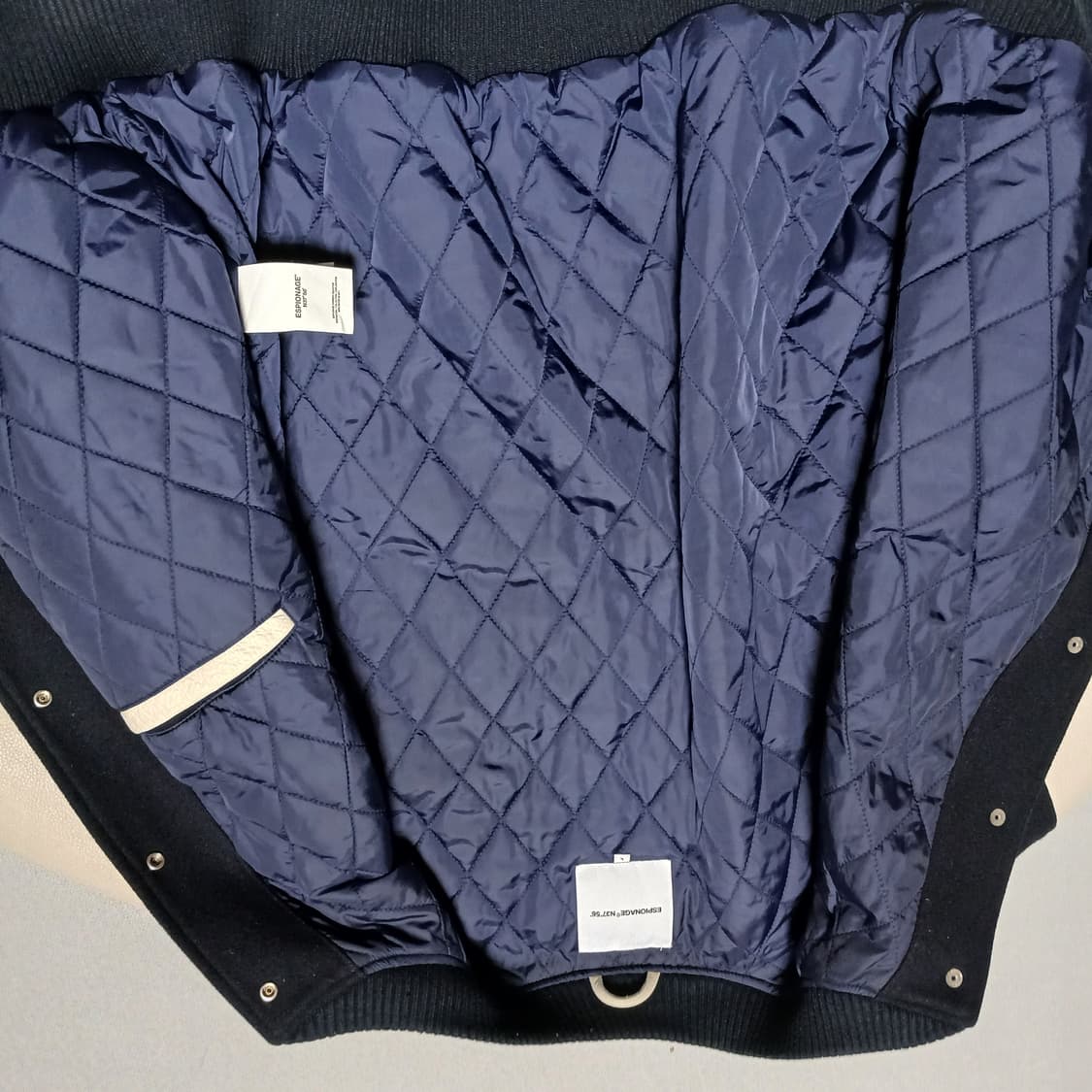 에스피오나지 espionage 울 소가죽 바시티 자켓 점퍼 상품이미지10