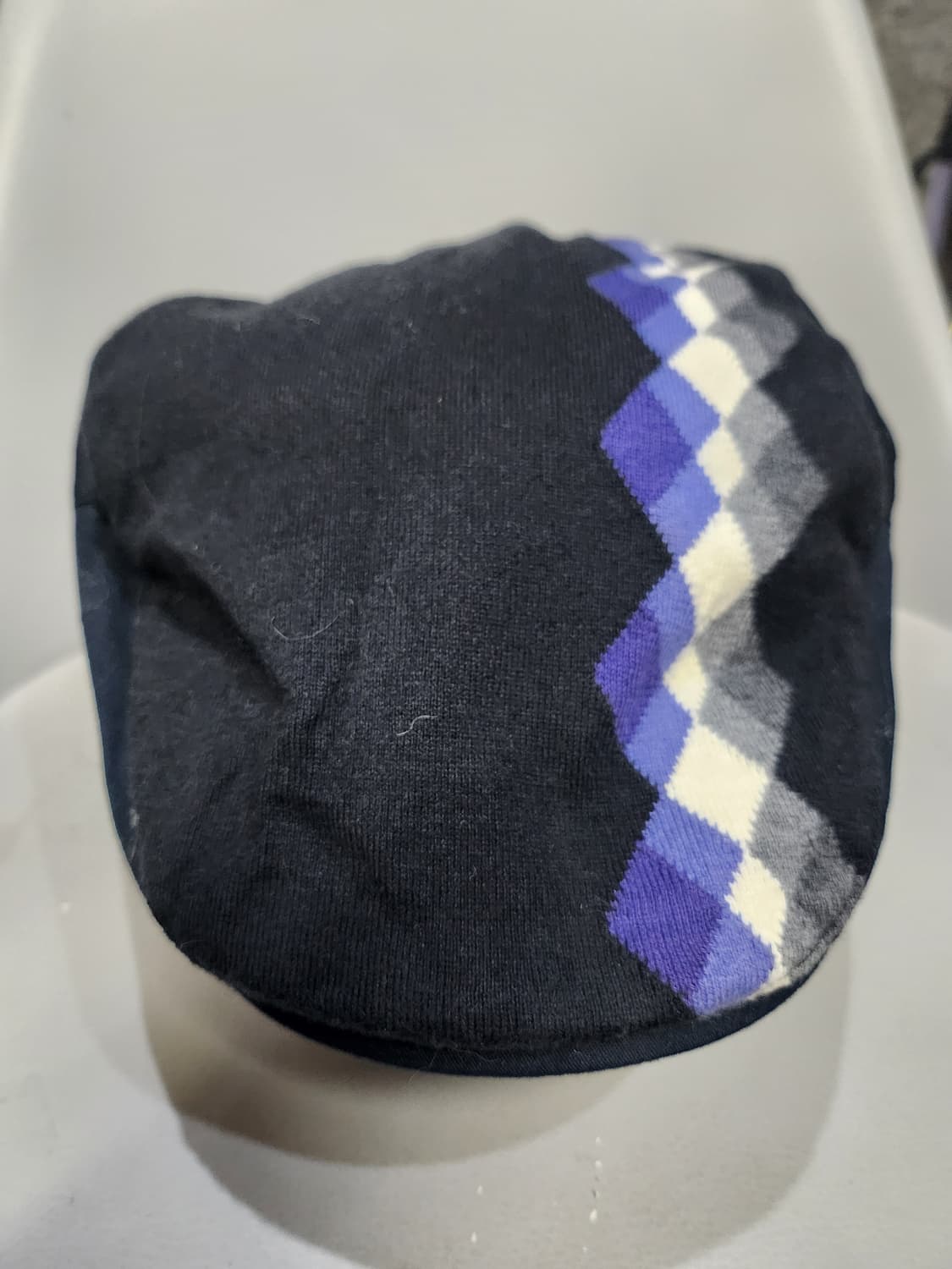 잭니클라우스 아가일 체크 캐시미어블랜드 뉴스보이 캡 상품이미지1