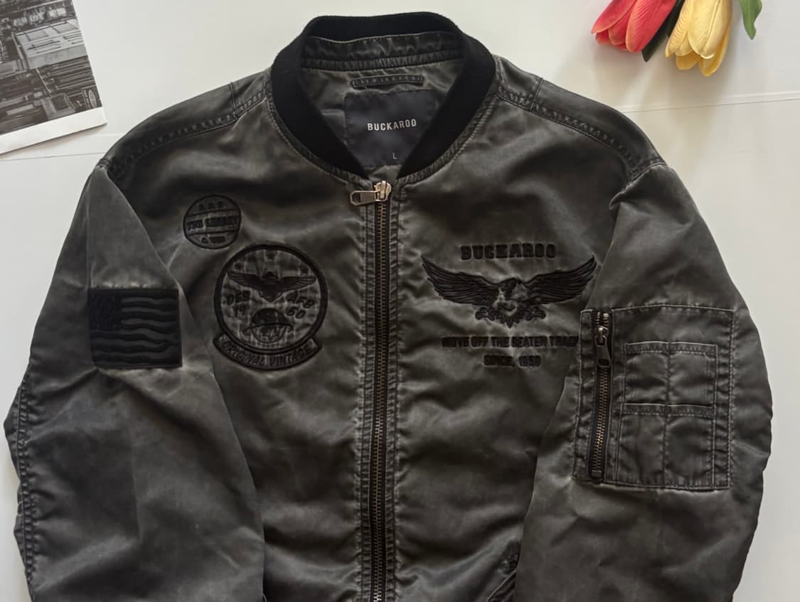 버커루 빈티지 워싱 항공 점퍼 상품이미지3