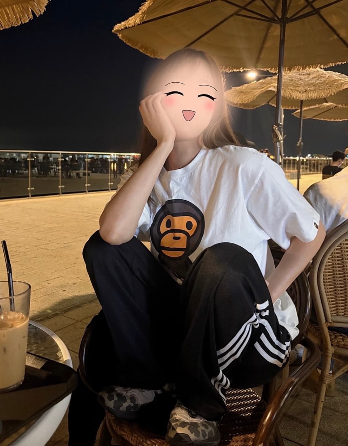 베이프 빅 베이비 마일로 티셔츠 화이트 M 상품이미지2