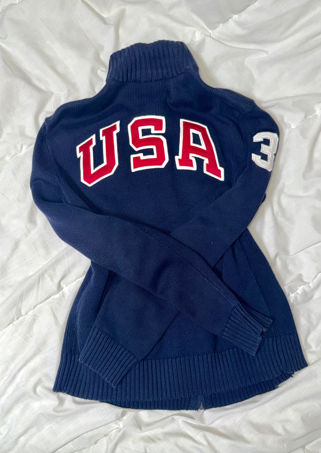 폴로 빅포니 니트집업 성조기💙 상품이미지2