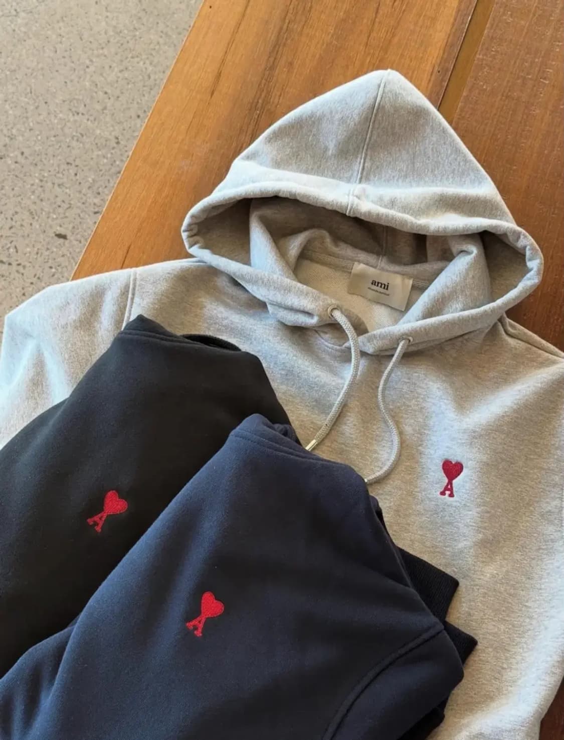 AMI 아미 하트 로고 후드티 남여공용 병행수입 새상품 상품이미지3