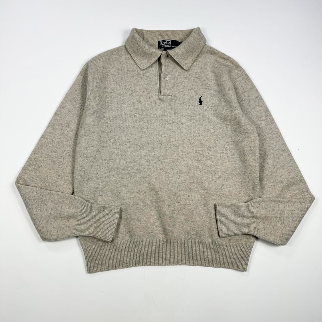 폴로 랄프로렌 올드 램스울 카라 니트 그레이 S 상품이미지1