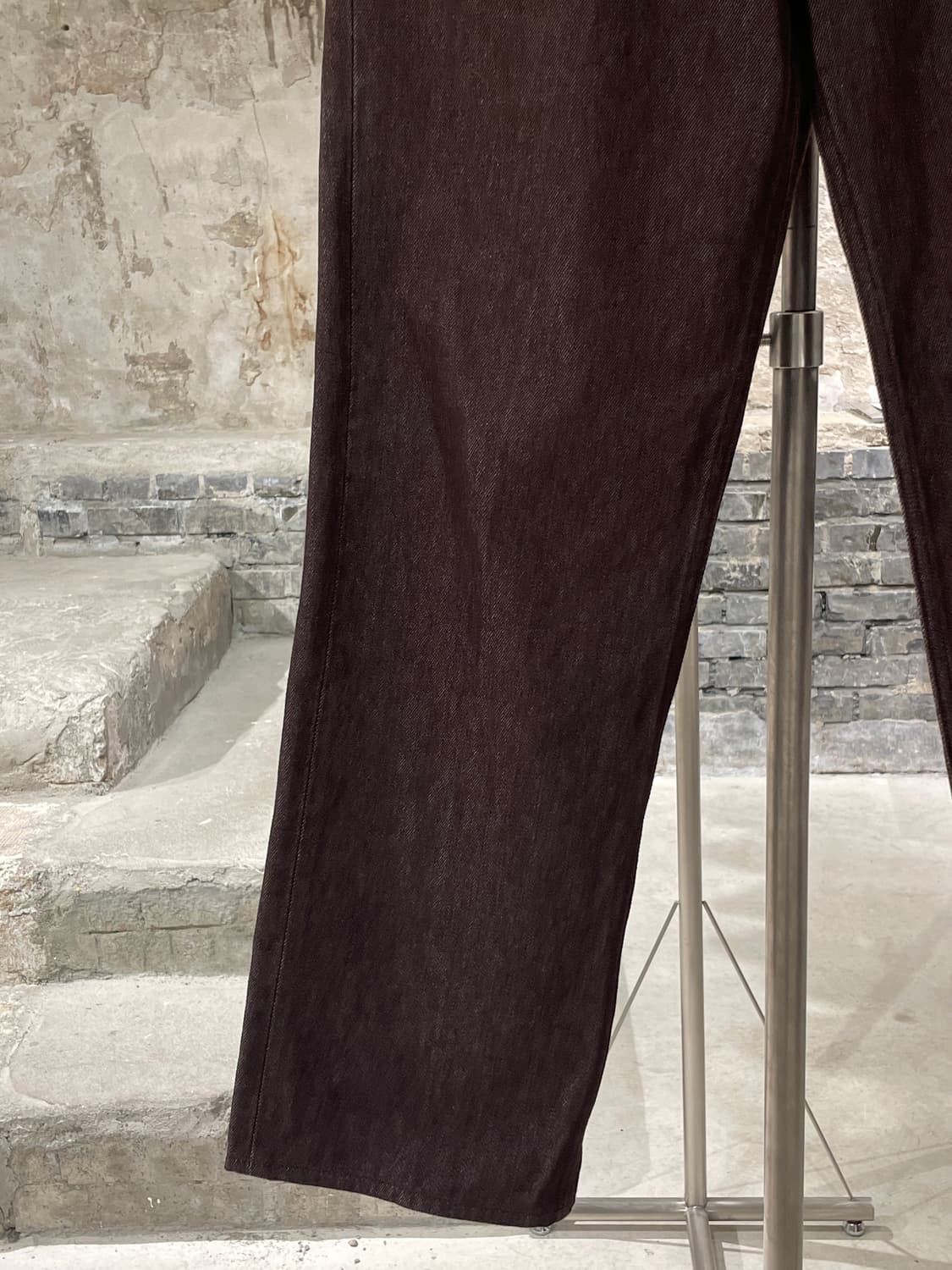 오라리 브라운 하드 트위스트 와이드 데님 팬츠 상품이미지4