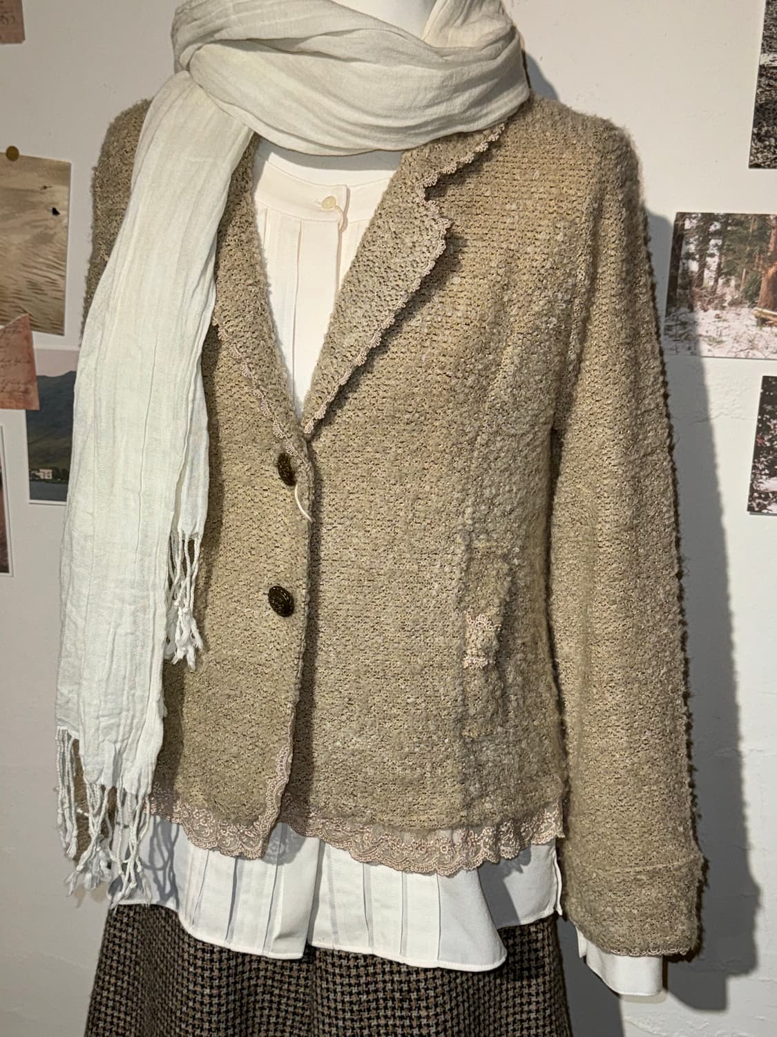 paul stuart 핀턱 블라우스 상품이미지3