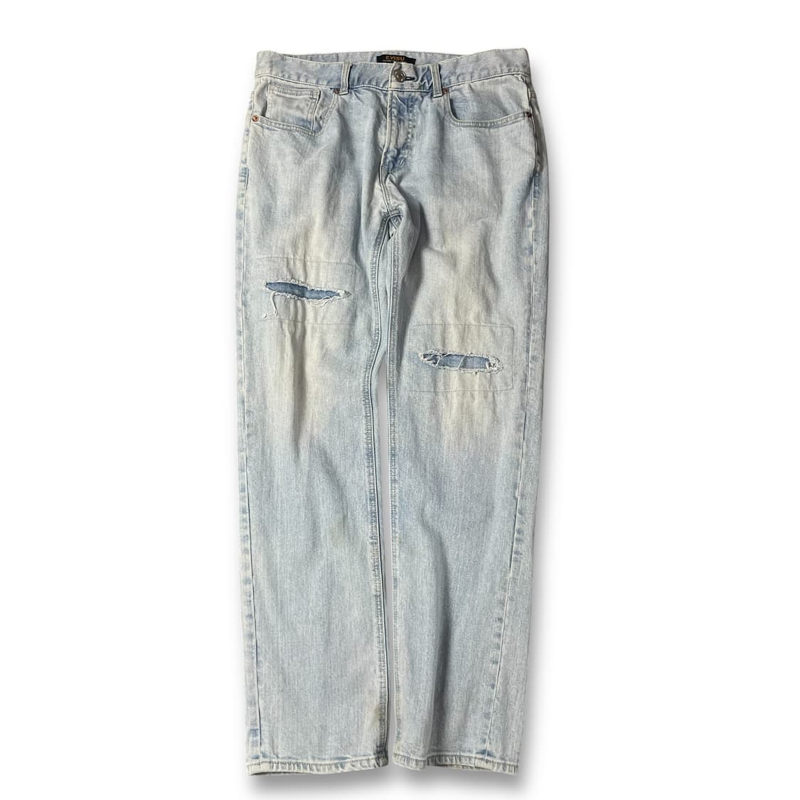 (34) 에비수 연청 데미지 슬림핏 데님 팬츠 상품이미지1
