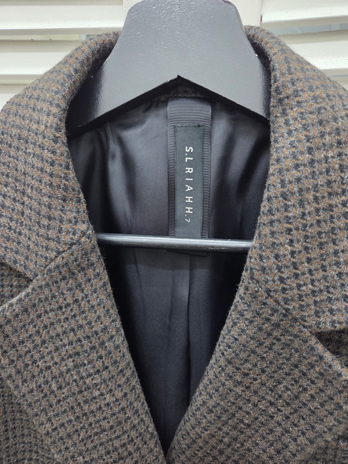 에셀리아 하운드투스체크 더블 코트 상품이미지3