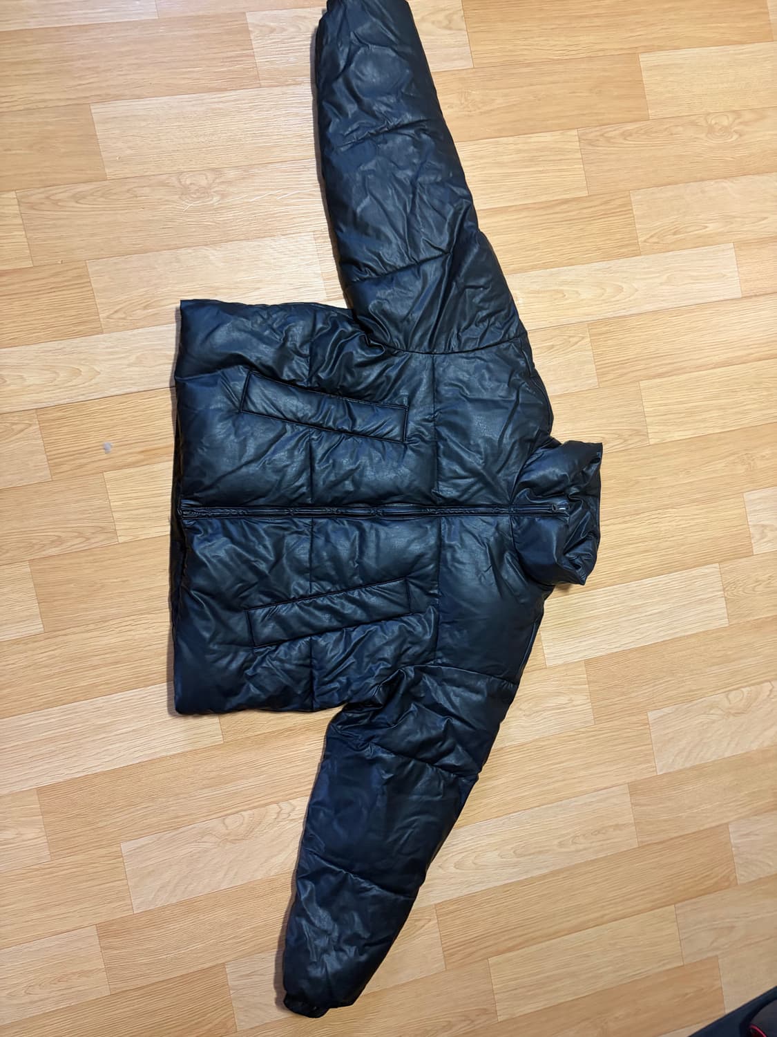 숏패딩 페이크레더 상품이미지2