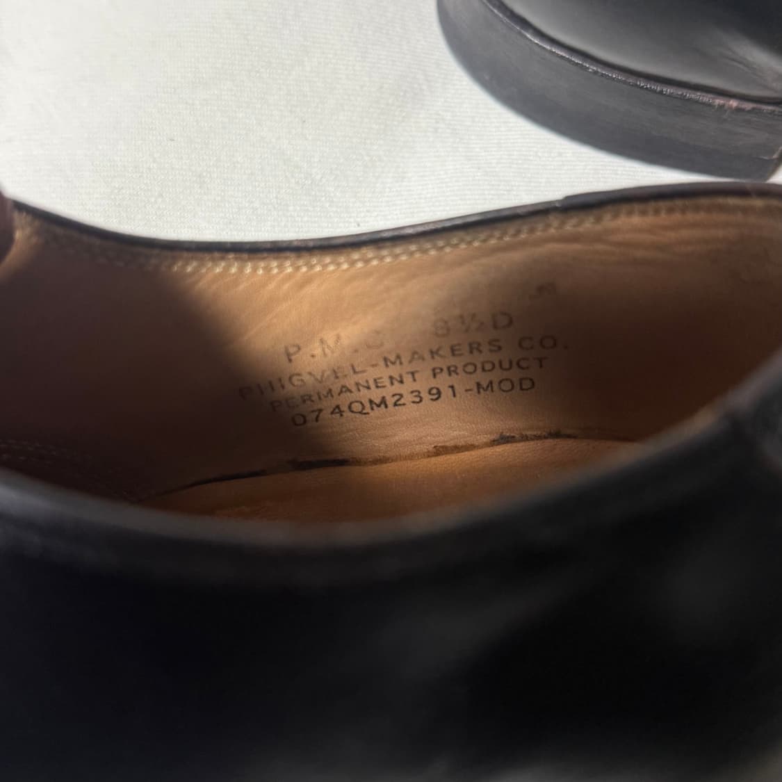 [8 1/2, 265]피그벨 블랙 미해군 서비스 슈즈 더비 상품이미지8