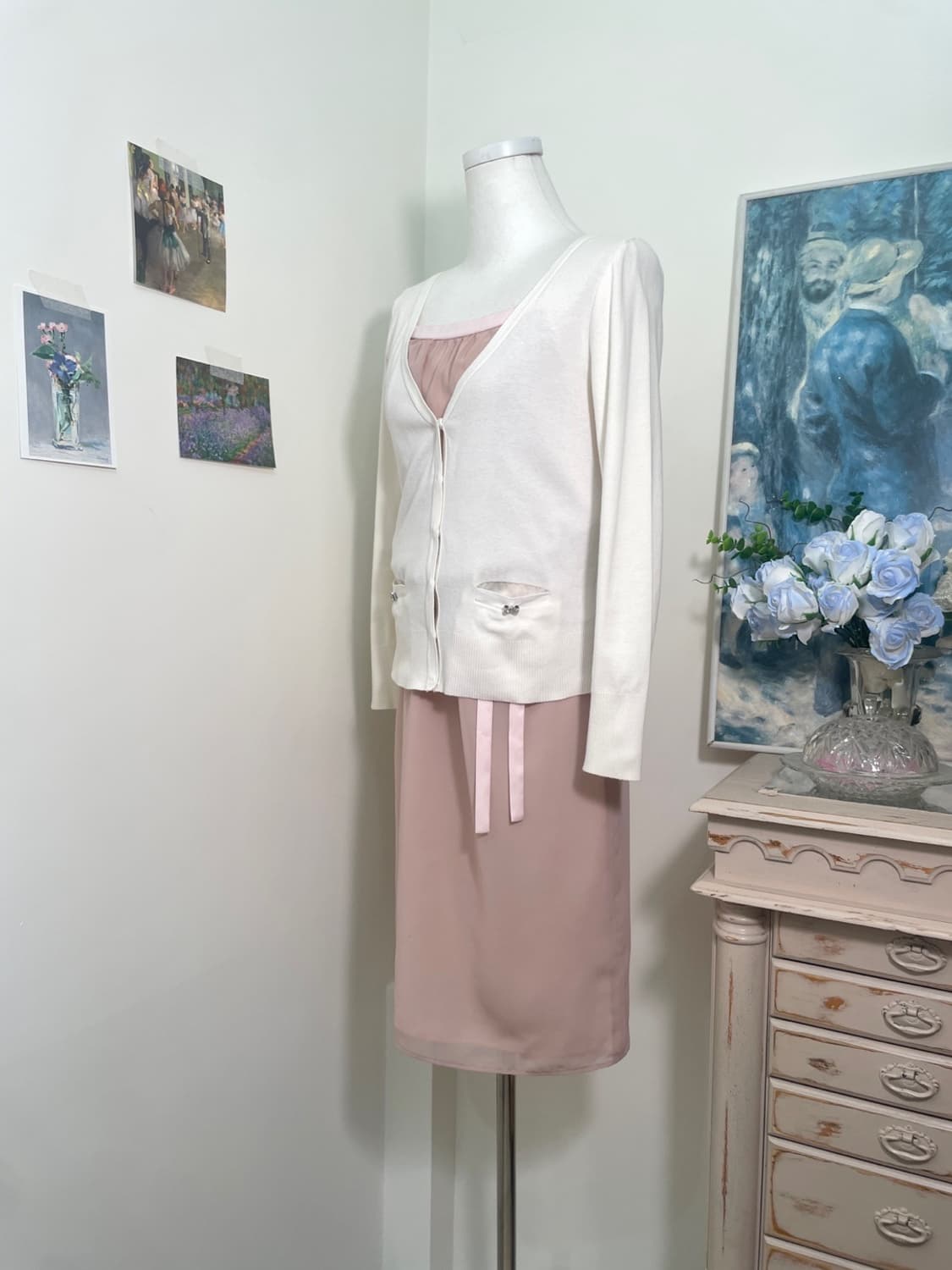 JILL STUART pink ivory cubic bow pocket 상품이미지3