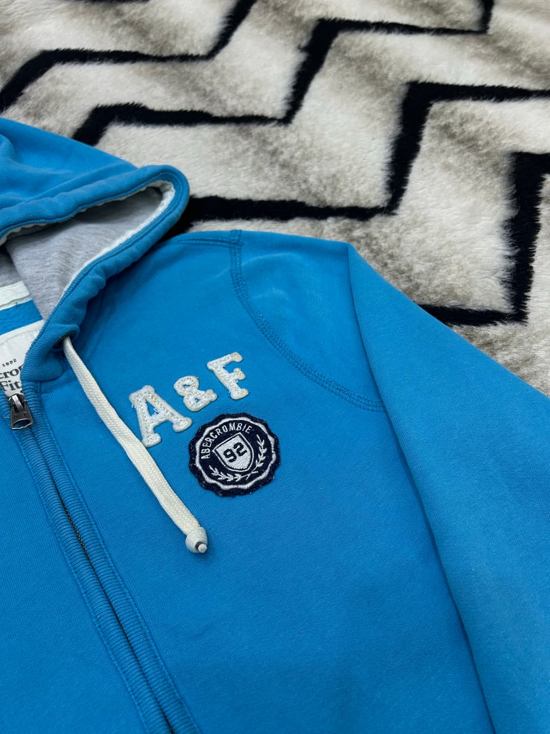 [M]아베크롬비 후드집업/블루/기모 상품이미지1