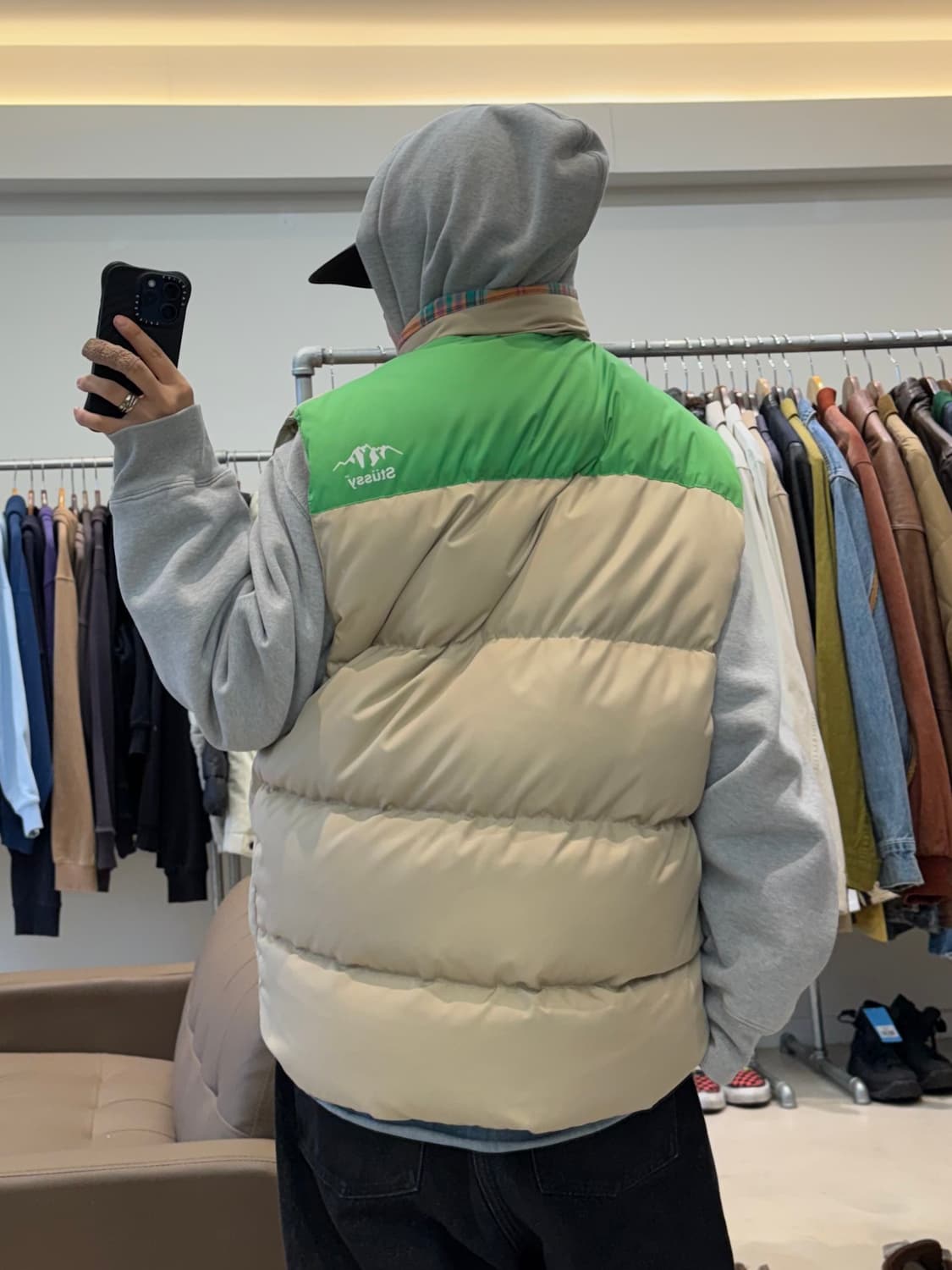 00s 스투시 컬러블록 다운 베스트 상품이미지8