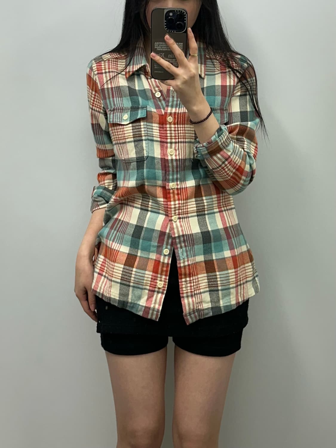 홀리스터 y2k 와투케 포켓 체크 셔츠 상품이미지1