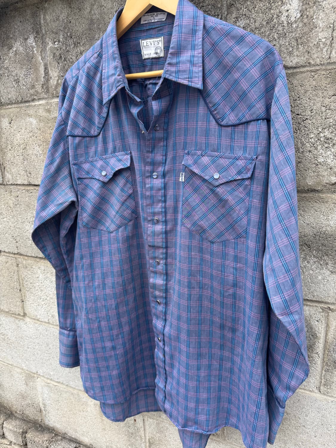 90s 리바이스 빈티지 체크 웨스턴 셔츠 xl 상품이미지3
