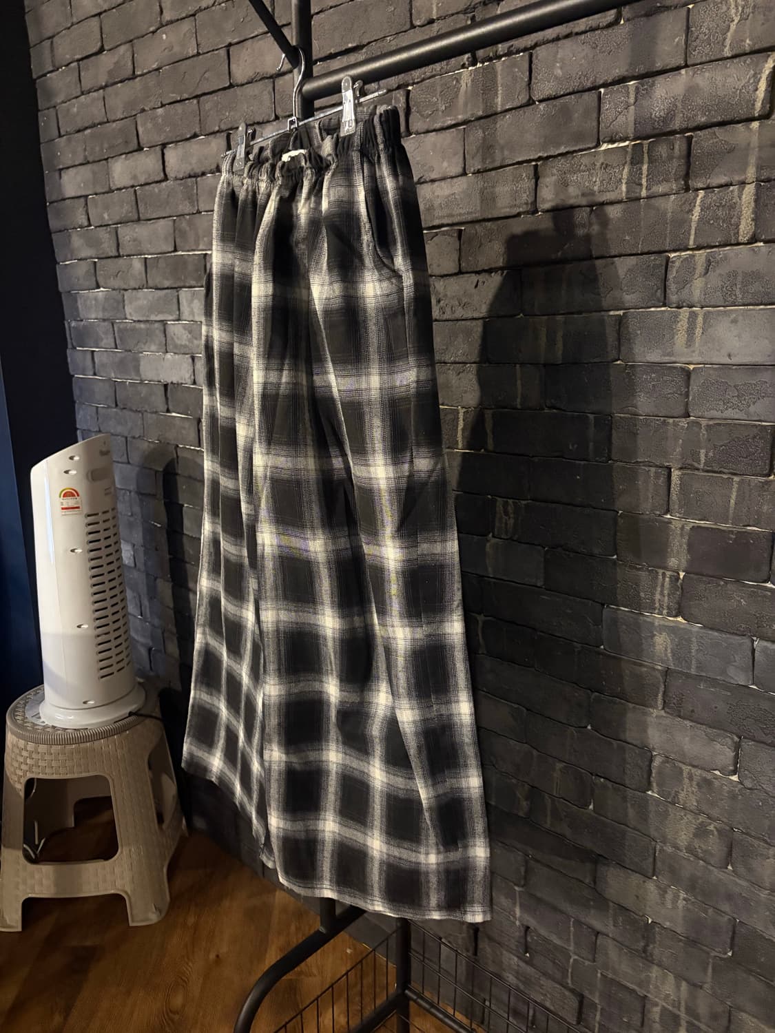 [중고/free] 남자 체크 고무줄밴드 체크바지 상품이미지2