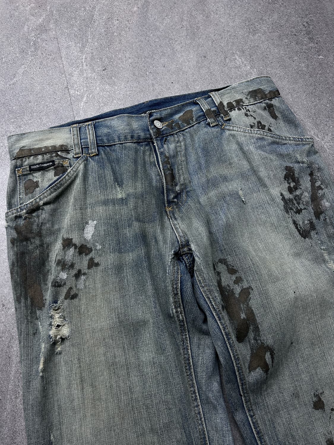 돌체앤가바나 더티 페인팅 워싱 데님 상품이미지4