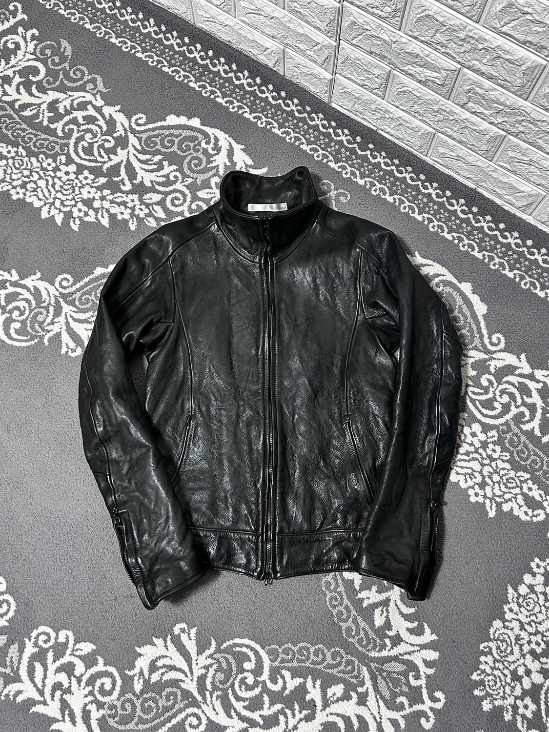 Civilized 스티어하이드 하이넥 레더 자켓 상품이미지1