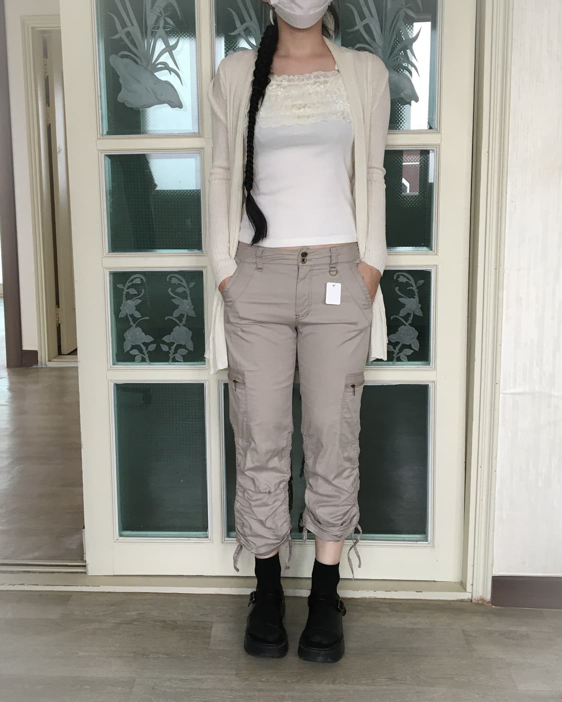 Shirring detail capri pants 상품이미지5