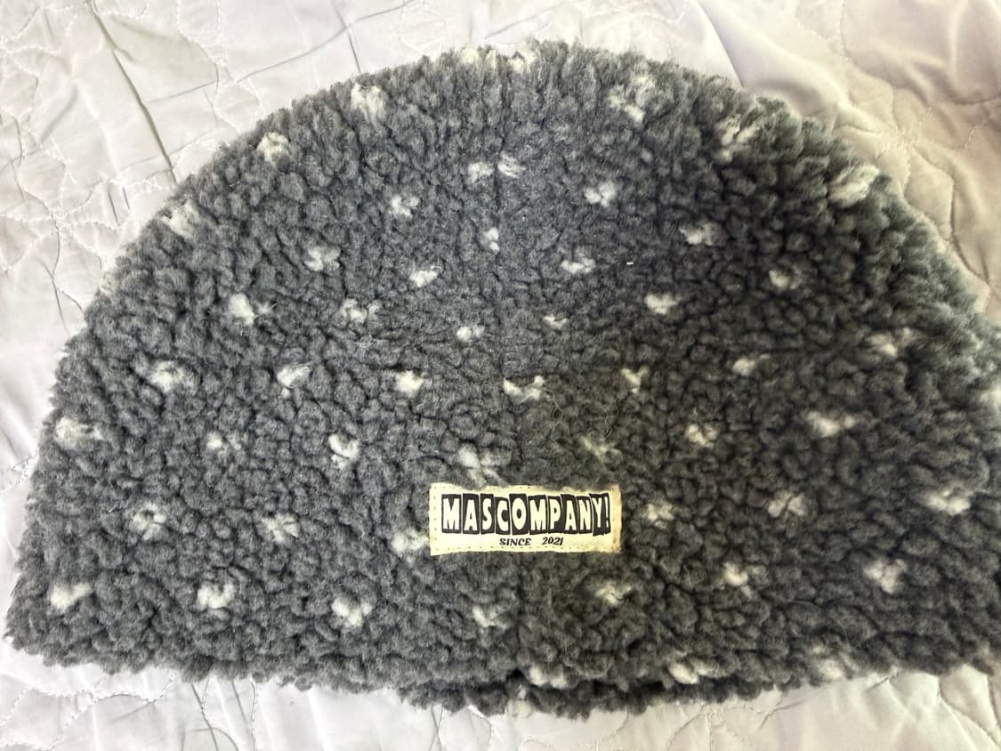 마스컴퍼니 Dot dumble fleece beanie (gray) 비니 상품이미지2