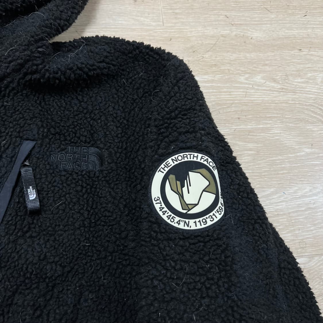 노스페이스 화이트라벨 와펜 플리스 후리스 후드자켓 [블랙] XL/105 상품이미지4