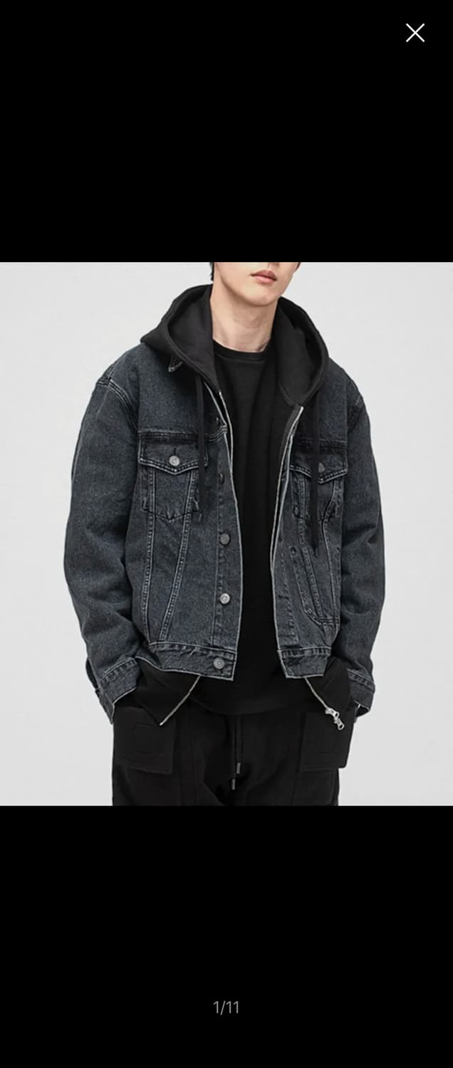 브랜디드 흑청 트러커 자켓 3세대 M사이즈 상품이미지6