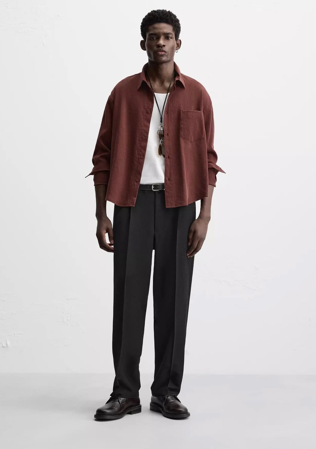 자라 블랙 플루이드 스트레이트 슬랙스 상품이미지1