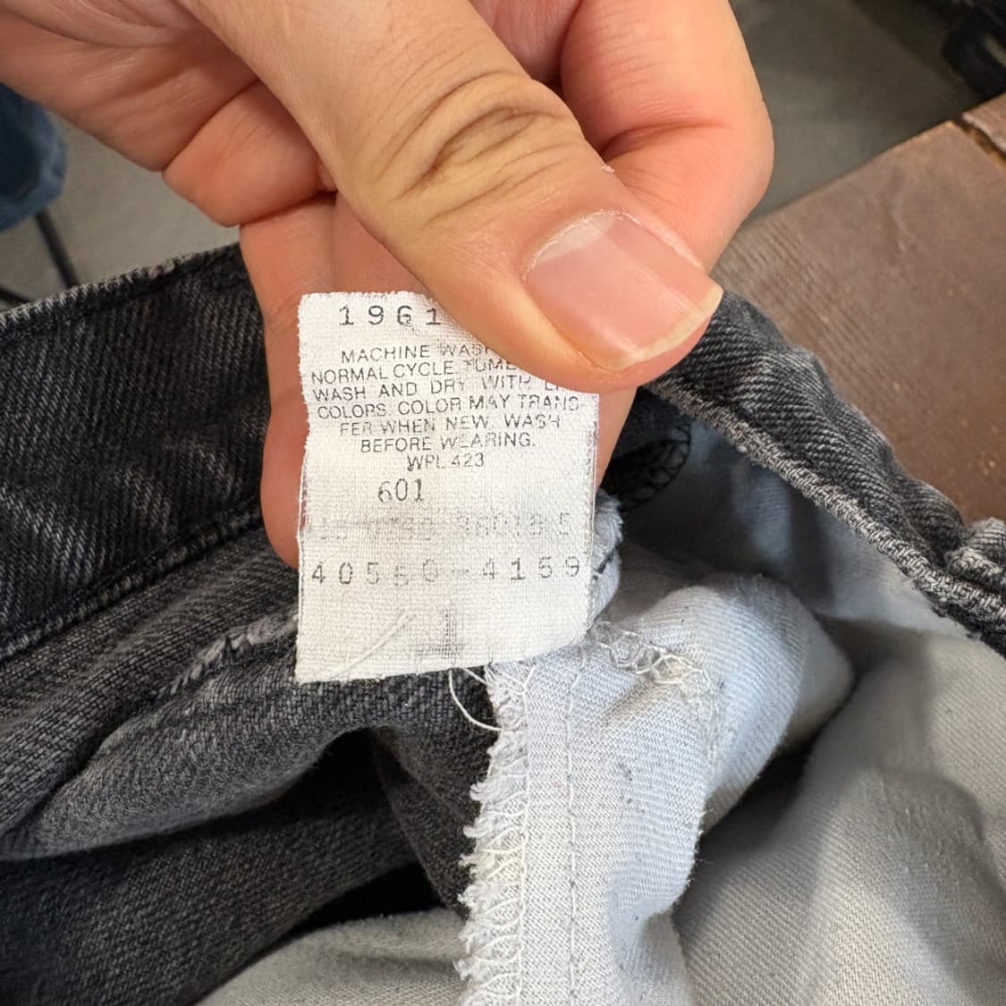 90년 미국 생산 리바이스 550 데님 블랙탭 팬츠 바지 상품이미지5