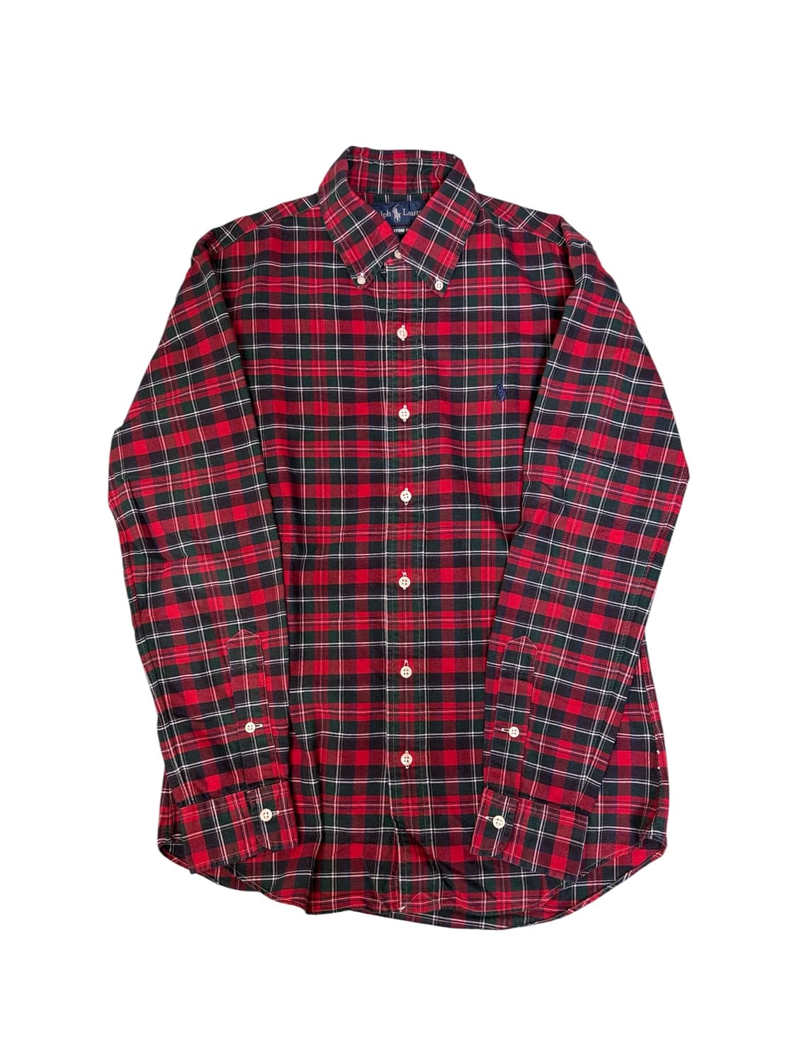 빈티지 폴로 랄프로렌 타탄체크셔츠 레드 S 상품이미지1