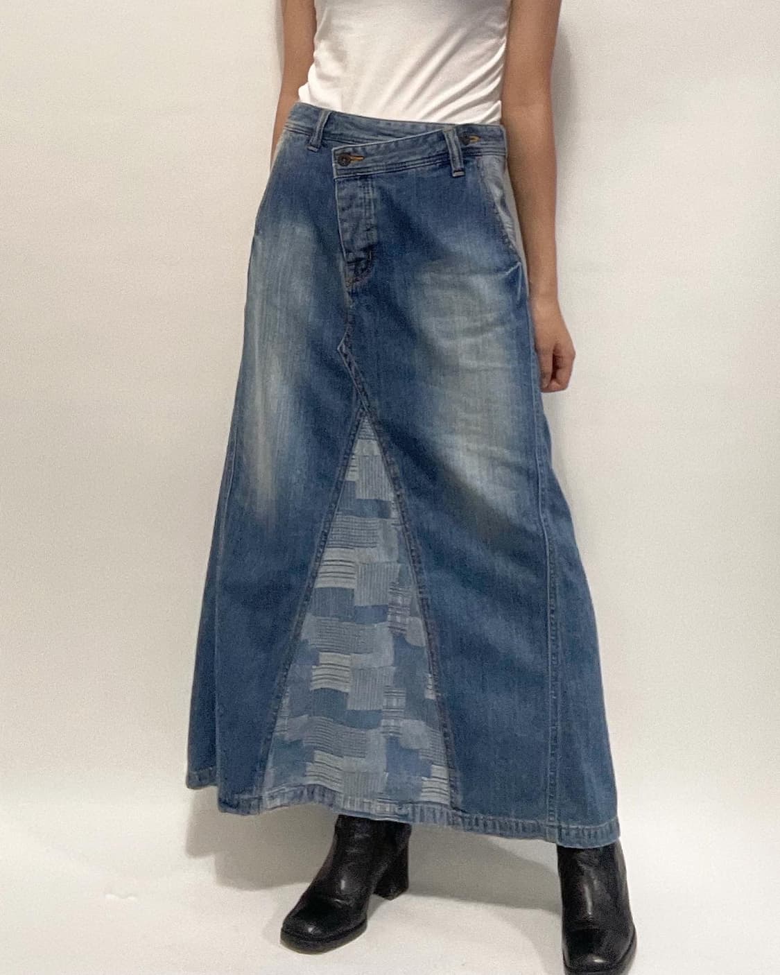 vintage denim skirt 상품이미지1